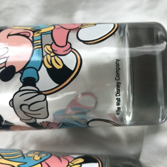 MICKEY & MINNIE MOUSE DECAL GLASS SET - Picture 3 of 4